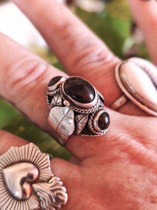 Conjunto Vintage Plata y Ónix