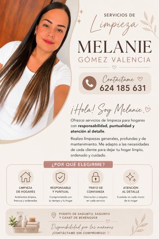 Limpiezas generales, profundas y de mantenimiento.