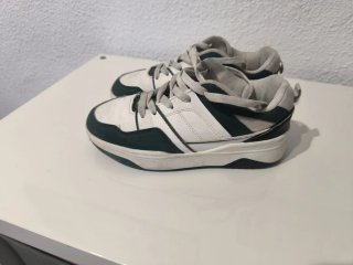 Sneakers sportive per bambini verde e bianco