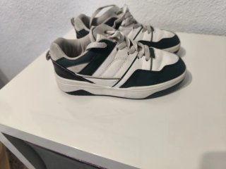 Sneakers sportive per bambini verde e bianco