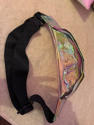 Riñonera infantil holográfica transparente