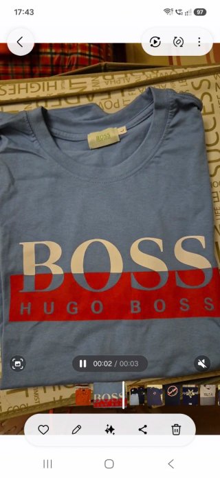 Camiseta BOSS Azul Talla L