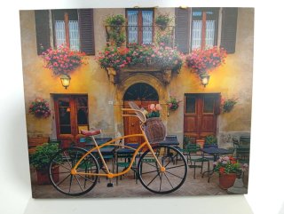 Cuadro Decorativo Bicicleta y Flores