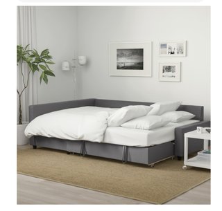 Sofá cama chaise longue gris 3 plazas