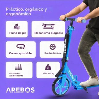Patinete Arebos City Scooter Azul
