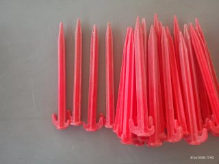 Piquetas de camping rojas 50 unidades
