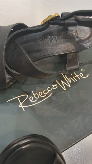 Sandali REBECCA WHITE Pelle Nera Tg 40