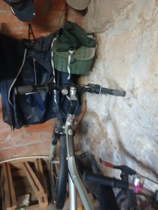 Bicicleta de todo plateada