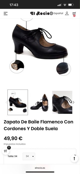 Scarpe Flamenco Nere con Lacci