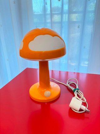 Lámpara de mesa IKEA Naranja y Blanca