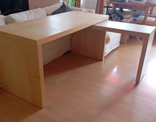 Escritorio Ikea Malm Beige con Tablero Extraíble