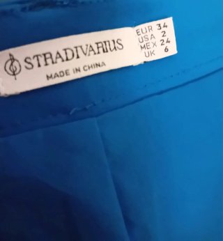 Minigonna Stradivarius bluette tg XS/34