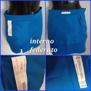 Minigonna Stradivarius bluette tg XS/34