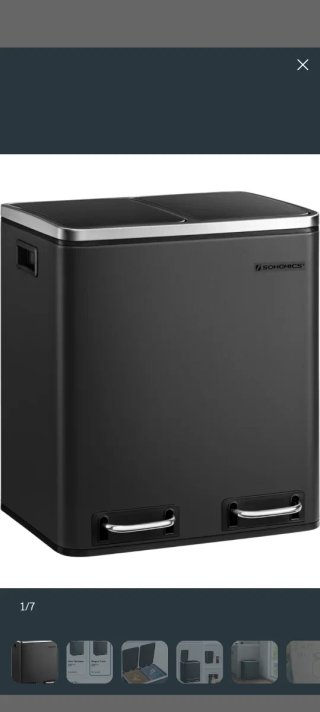 Cubo de basura con doble compartimento
