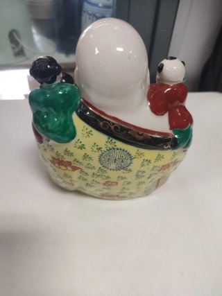 Figura Buda con Niños Porcelana Multicolor