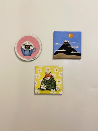 Imanes artesanales - Pinturas acrílicas