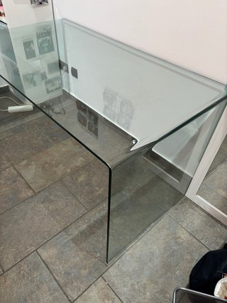 Mesa escritorio de vidrio templado 10mm