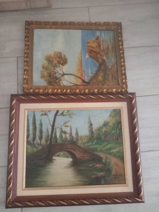 Cuadro paisaje rústico