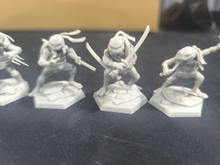 4 Miniaturas Tortugas Ninja Escala 1/28