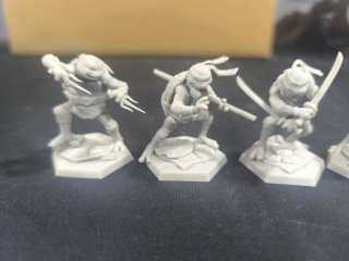 4 Miniaturas Tortugas Ninja Escala 1/28