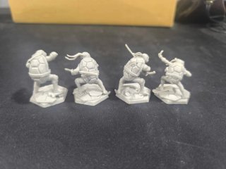 4 Miniaturas Tortugas Ninja Escala 1/28