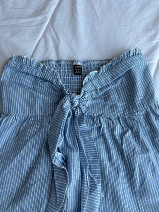 Top Shein Rayas Blancas Azul
