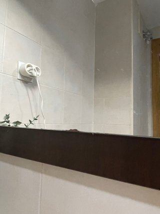 Espejo de baño madera y cristal