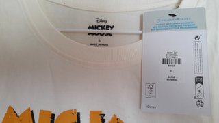 Camiseta Mickey Mouse color amarillo 100% algodon
