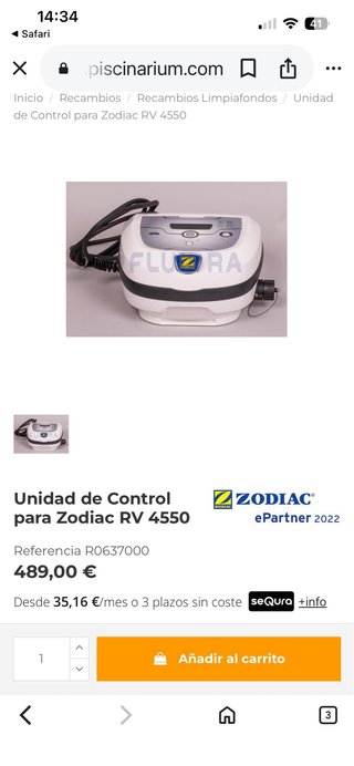 Centralita robot piscina Zodiac