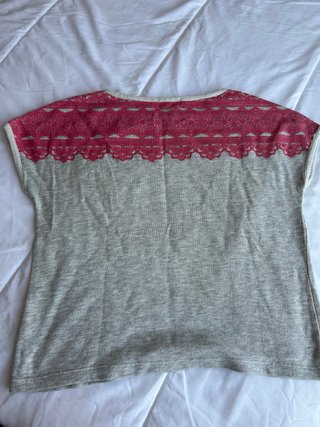 Camiseta Tintoretto encaje rosa talla S/M