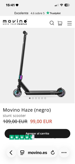 Patín Movine Pro Scooter Negro Violeta