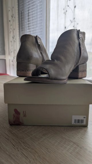 Sandalias A.S.98 Talla 39 Beige/Marrón