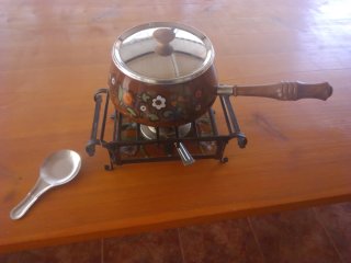 Olla Fondue Porcelana y Hierro