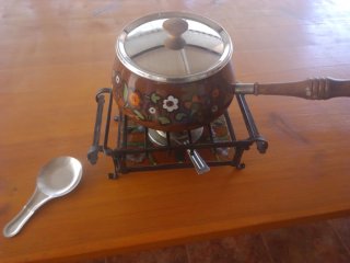 Olla Fondue Porcelana y Hierro