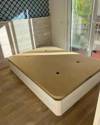 Canapé abatible madera con colchón