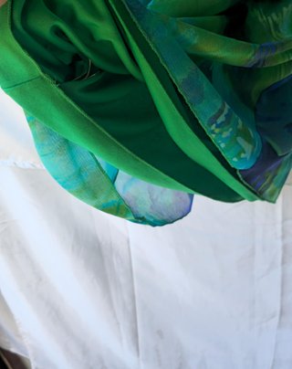 Maglia Elegante Fantasia Sfumata Verde/Blu
