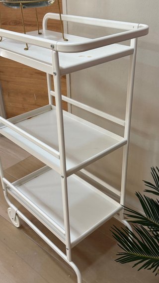 Carrito auxiliar blanco 3 estantes