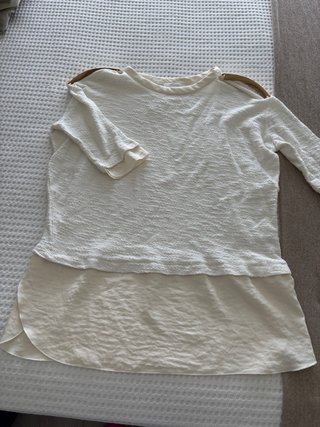 Vestido Zara en color crudo/blanco roto