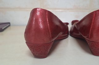 Zapatos Pitillos Piel Rojo Talla 40
