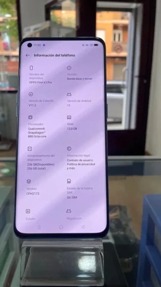 Oppo Find X3 Pro Azul 256GB 12GB RAM Snapdragon 8