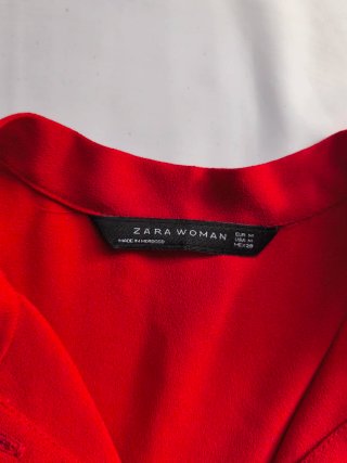 Vestido rojo verano zara