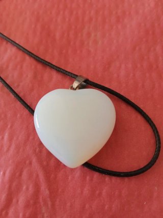 Lote 5 Colgantes Corazón Ópalo