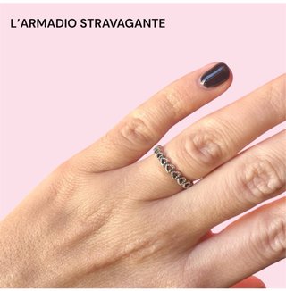 Anello Pandora Cuori Argento 925 Misura 50