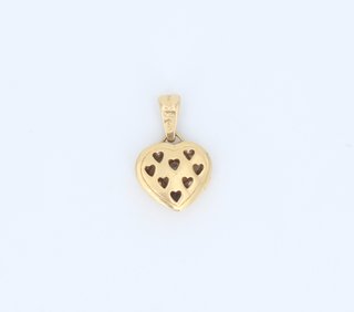 Colgante Corazón Circonitas Oro 18k, 2,08gr. G-324
