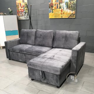 Sofá-cama chaise longue con arcón