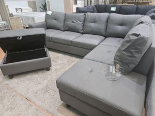 OFERTA Sofa Chaise Longue Rinconera + Puf Kisrais