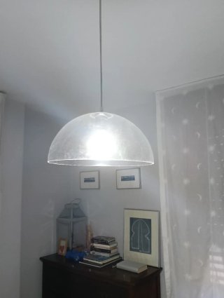 Lámpara colgante metacrilato transparente
