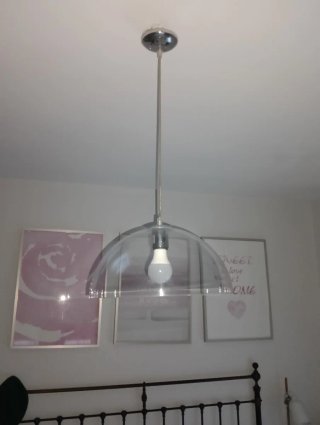Lámpara colgante metacrilato transparente