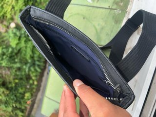 Bolso bandolera Lacoste negro usado