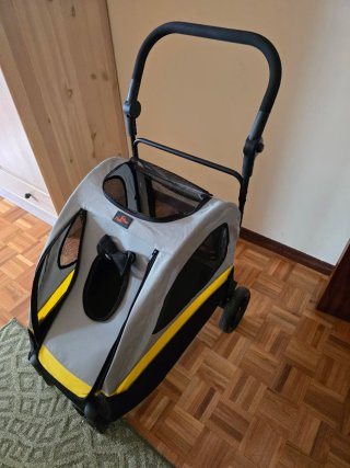 Carro para mascota Buggy Pet gris/amarillo